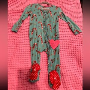 Posh Peanut Peppermint Candy Cane Footie